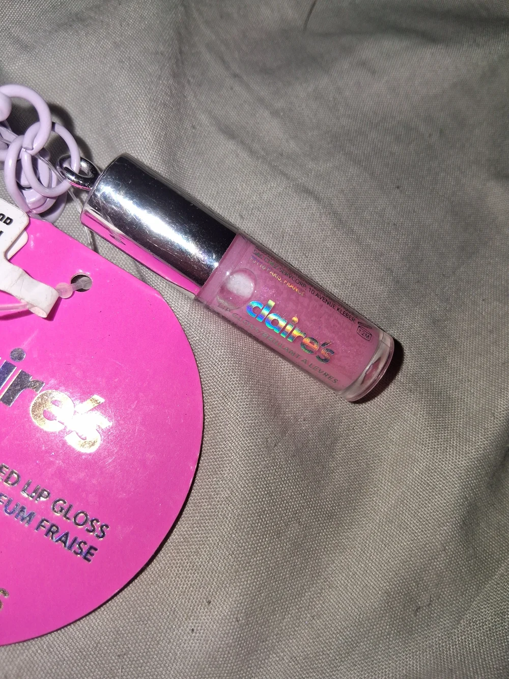Claire's Lavender Rhinestone Foldable Brush & Compact Mirror with Unicorn Charms